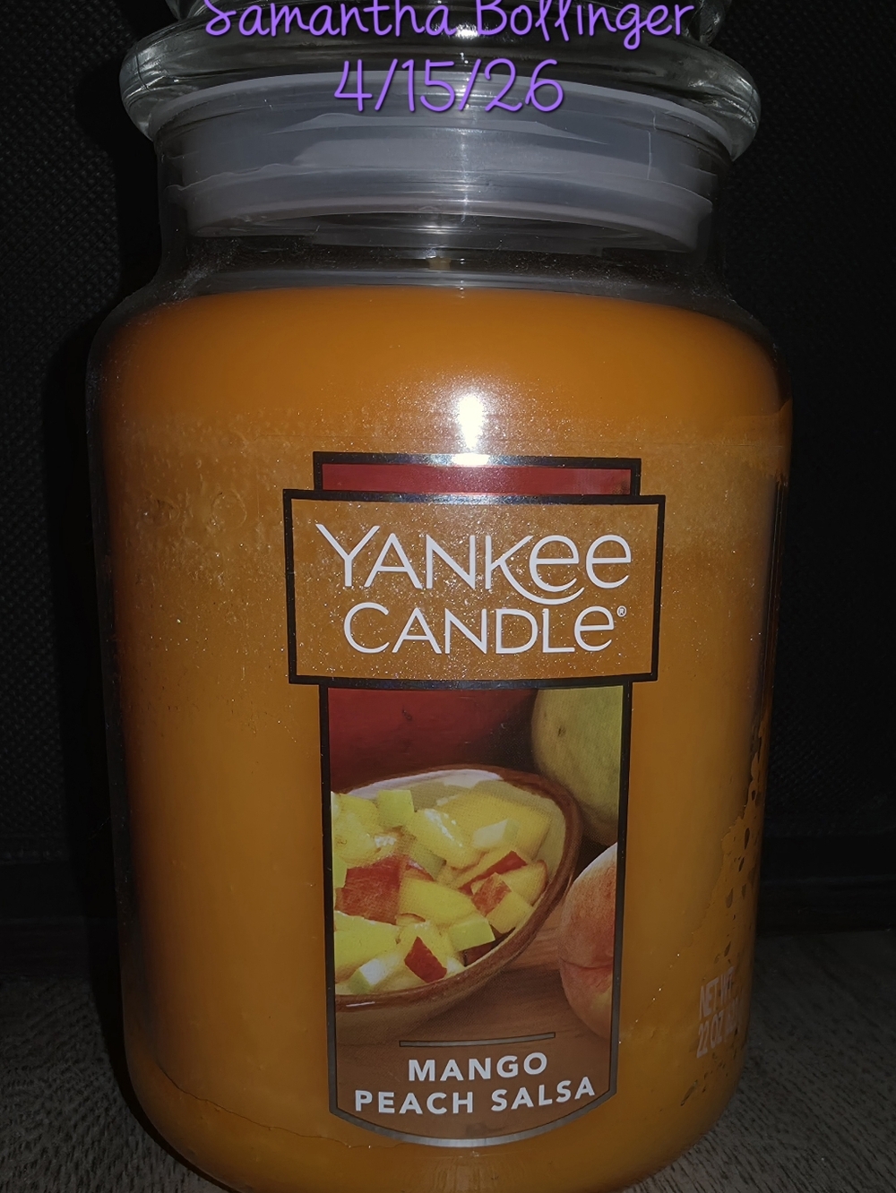 Yankee Candle Mango Peach Salsa Large Jar Candle